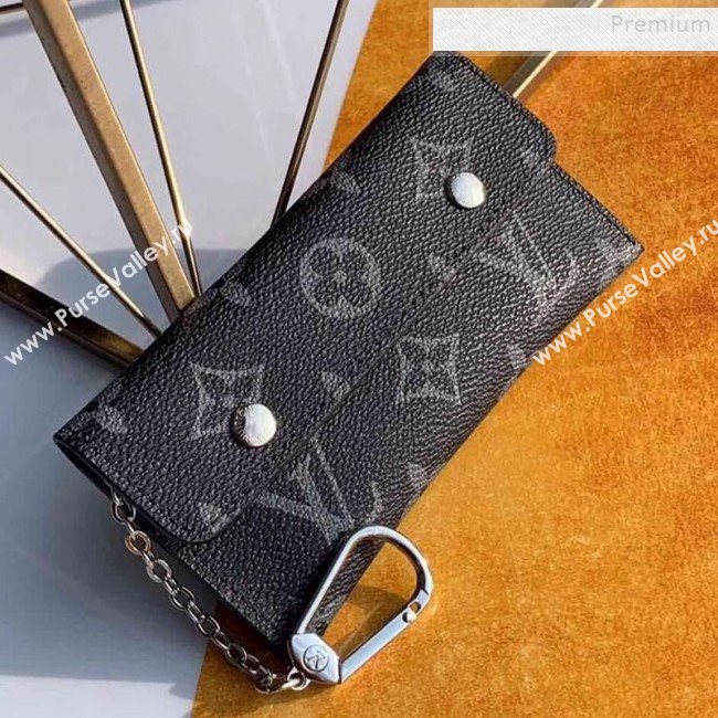 Louis Vuitton Monogram Eclipse Canvas Key Holder and Coin Purse M60029 (KIKI-9111942)