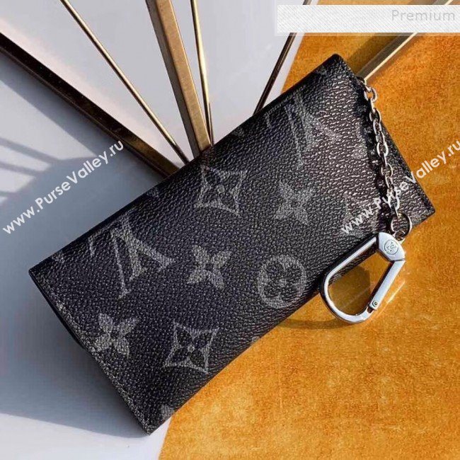 Louis Vuitton Monogram Eclipse Canvas Key Holder and Coin Purse M60029 (KIKI-9111942)