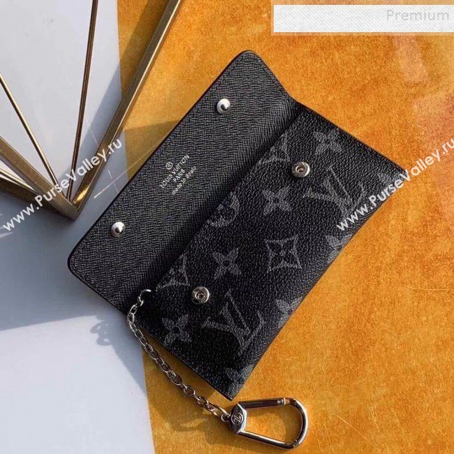 Louis Vuitton Monogram Eclipse Canvas Key Holder and Coin Purse M60029 (KIKI-9111942)