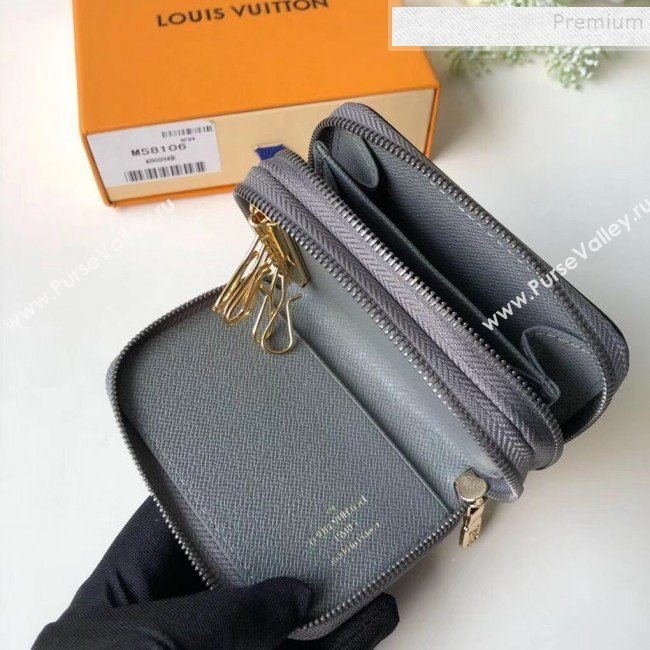 Louis Vuitton Monogram Canvas Key Holder and Coin Purse M58106 Light Grey (KIKI-9111945)