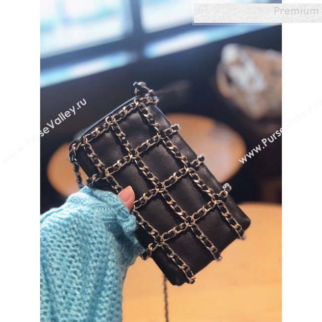 Chanel Chain Lambskin Clutch with Chain AP1161 Black 2020 (FM-9112324)