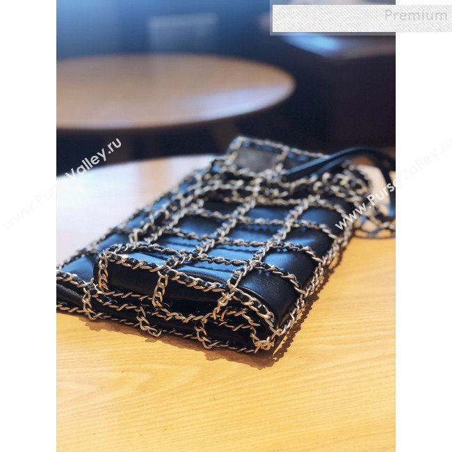Chanel Chain Lambskin Shopping Bag AS1383 Black 2020 (FM-9112325)