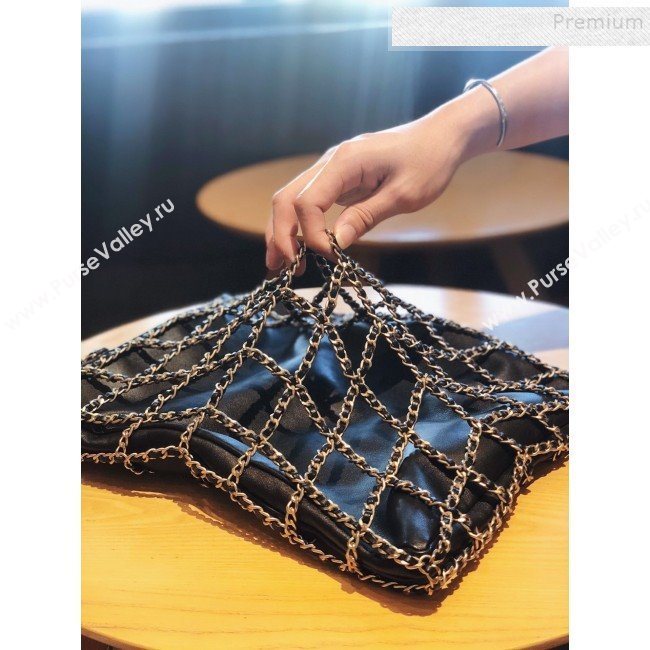 Chanel Chain Lambskin Shopping Bag AS1383 Black 2020 (FM-9112325)