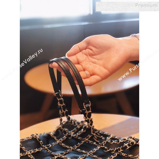 Chanel Chain Lambskin Shopping Bag AS1383 Black 2020 (FM-9112325)