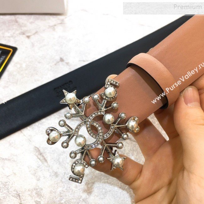 Chanel Lambskin Belt 30mm with Snowflake Buckle 2019 (99-9112224)