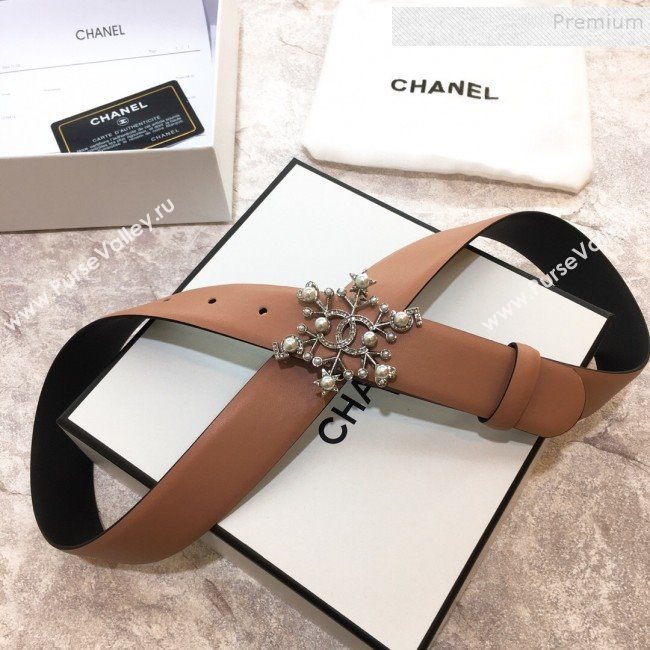 Chanel Lambskin Belt 30mm with Snowflake Buckle 2019 (99-9112224)