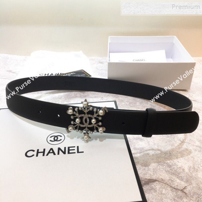 Chanel Lambskin Belt 30mm with Snowflake Buckle 2019 (99-9112224)