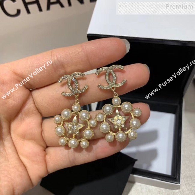 Chanel Star Pearl Short Earrings AB2335 2019 (YF-9112227)