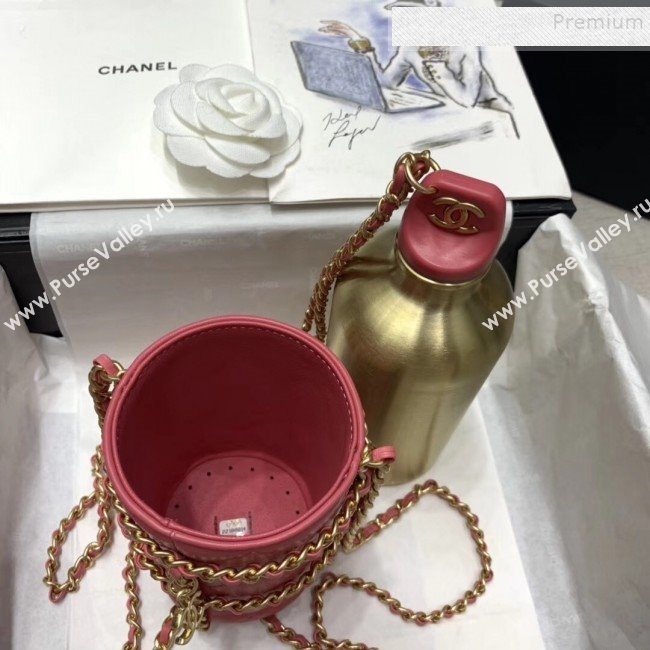 Chanel Chain and Quilted Lambskin Bottle Shaped Clutch with Chain Pink 2020 (JIYUAN-9112316)