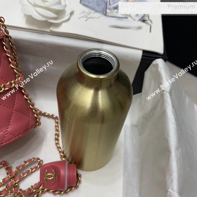 Chanel Chain and Quilted Lambskin Bottle Shaped Clutch with Chain Pink 2020 (JIYUAN-9112316)