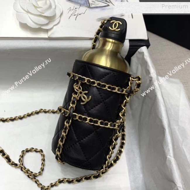 Chanel Chain and Quilted Lambskin Bottle Shaped Clutch with Chain Black 2020 (JIYUAN -9112315)