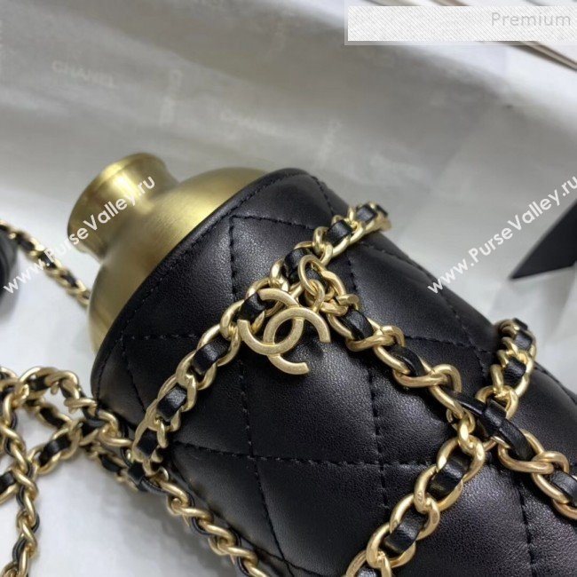 Chanel Chain and Quilted Lambskin Bottle Shaped Clutch with Chain Black 2020 (JIYUAN -9112315)