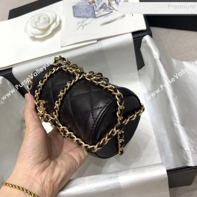 Chanel Chain and Quilted Lambskin Bottle Shaped Clutch with Chain Black 2020 (JIYUAN -9112315)