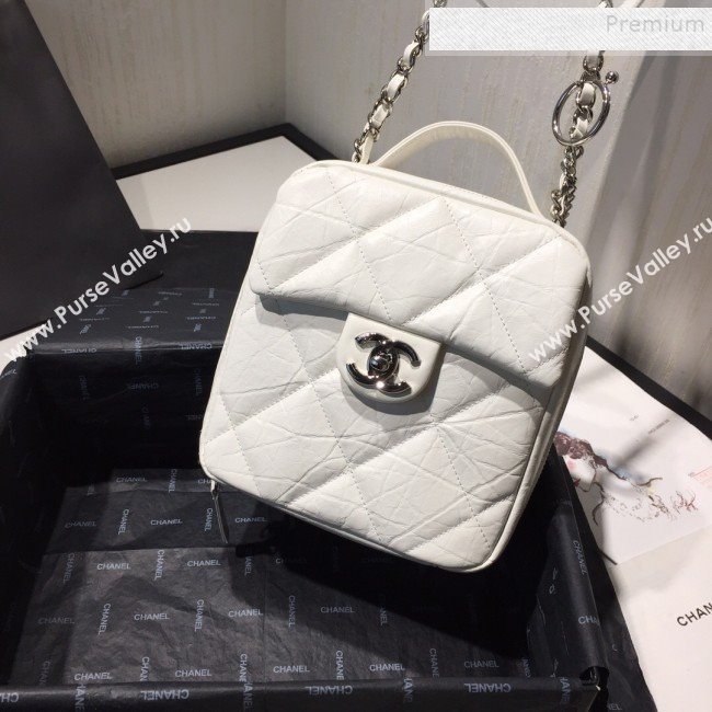 Chanel Quilted Vintage Leather Camera Case Bag AS1323 White 2020 (FM-9112319)