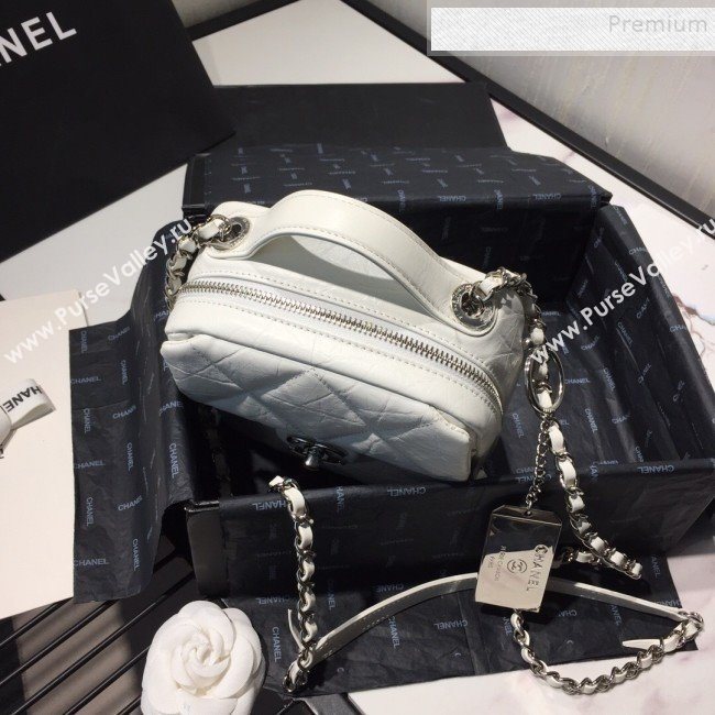 Chanel Quilted Vintage Leather Camera Case Bag AS1323 White 2020 (FM-9112319)