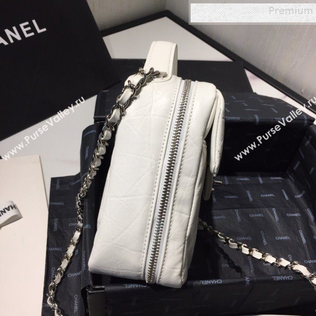 Chanel Quilted Vintage Leather Camera Case Bag AS1323 White 2020 (FM-9112319)