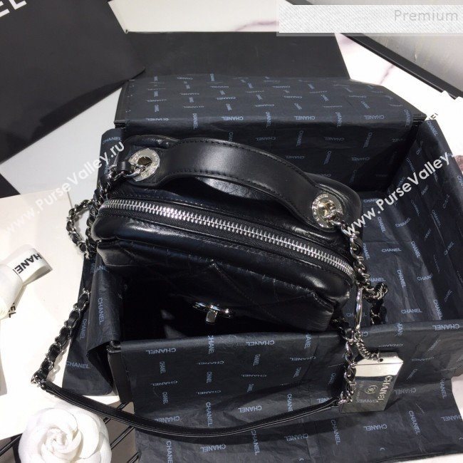Chanel Quilted Vintage Leather Camera Case Bag AS1323 Black 2020 (FM-9112320)