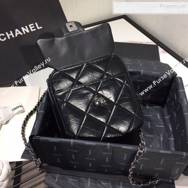 Chanel Quilted Vintage Leather Camera Case Bag AS1323 Black 2020 (FM-9112320)
