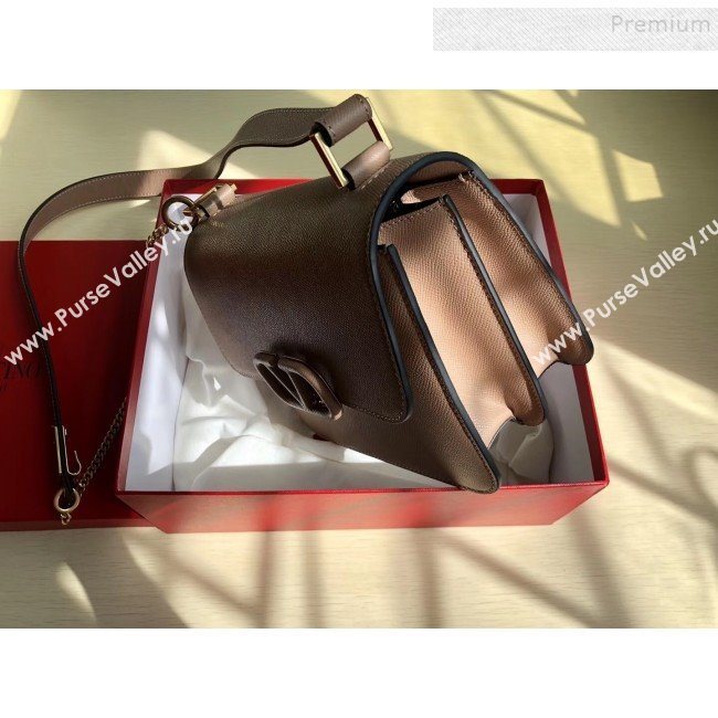 Valentino Large VSLING Grained Calfskin Shoulder Bag 0074L Nude 2019 (JIND-9112711)