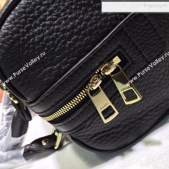 Gucci Small Vintage Leather Web Boston Bag 269876 Black  (DLH-9112505)