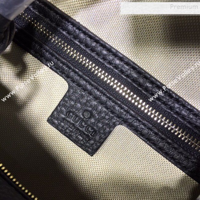 Gucci Small Vintage Leather Web Boston Bag 269876 Black  (DLH-9112505)