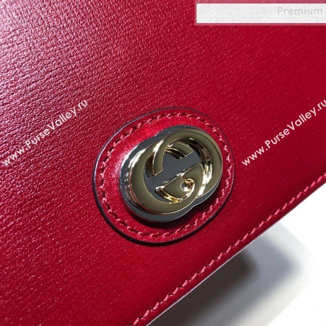 Gucci Leather Interlocking G Chain Card Case Wallet 598549 Red 2019 (DLH-9112509)