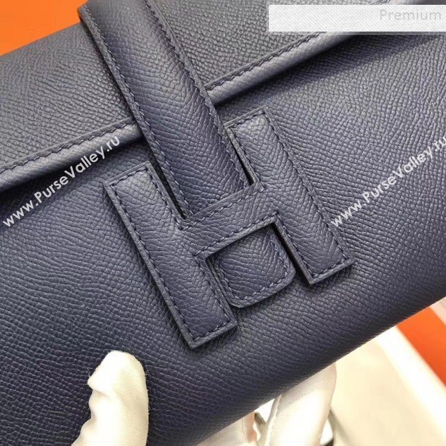 Hermes Jige Elan 29 Epsom Leather Clutch Bag Deep Blue 2019 (XY-9112980)