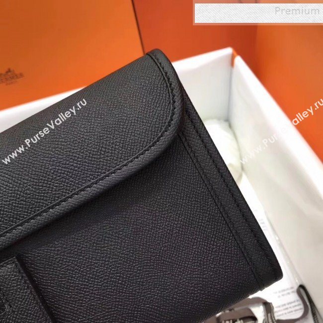 Hermes Jige Elan 29 Epsom Leather Clutch Bag Black 2019 (XY-9112979)