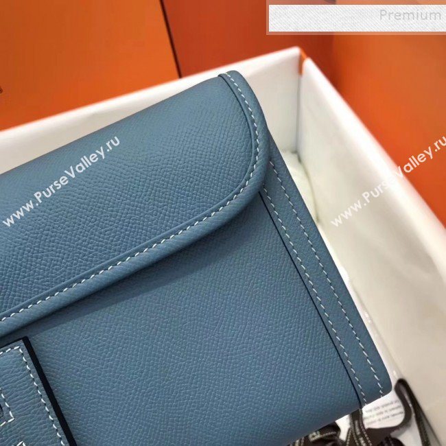 Hermes Jige Elan 29 Epsom Leather Clutch Bag Denim Blue 2019 (XY-9112982)