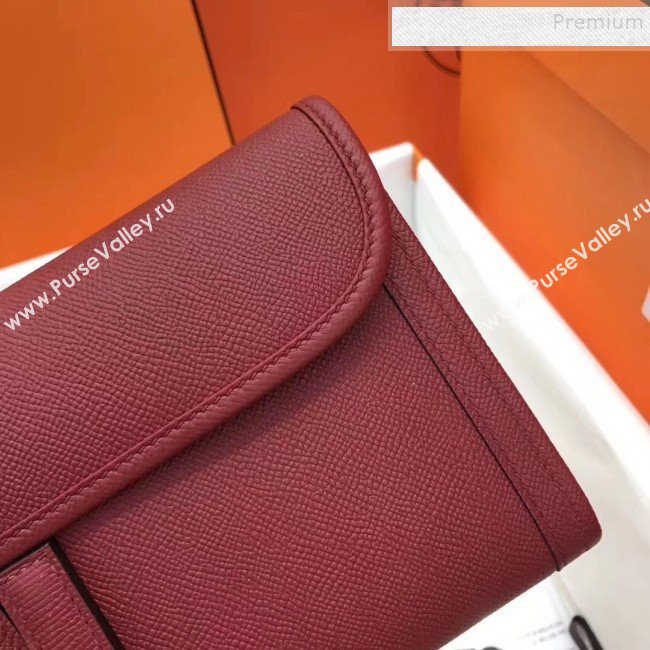 Hermes Jige Elan 29 Epsom Leather Clutch Bag Deep Red 2019 (XY-9112981)