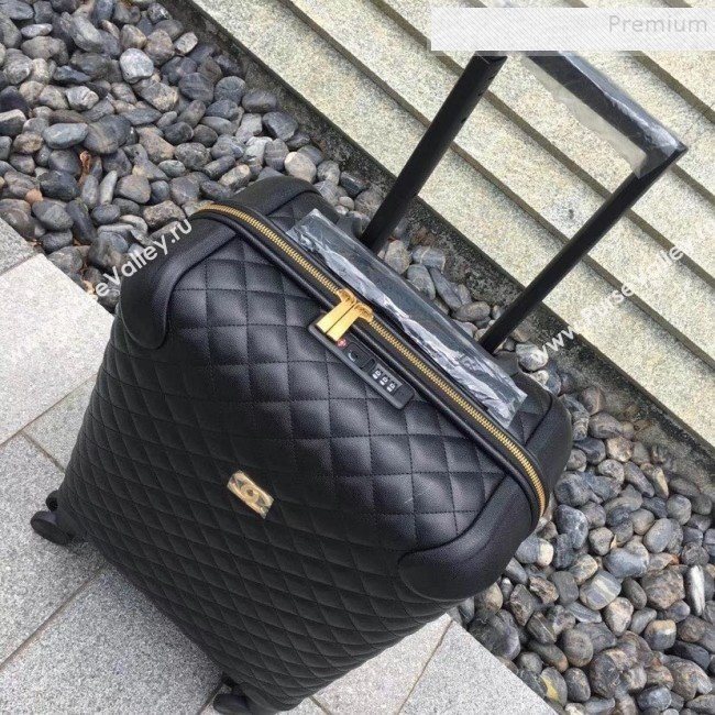 Chanel Quilted Calfskin Luggage 20 Inch with Gold Hardware 2019 (YS-9112716)