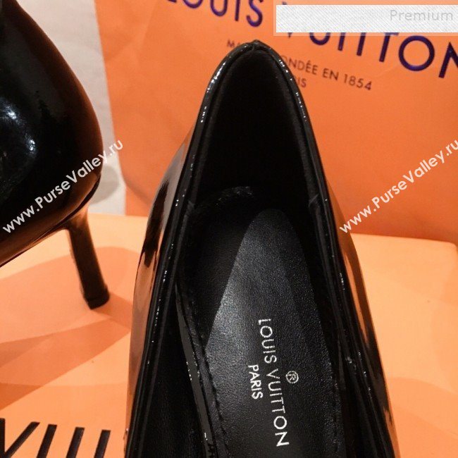 Louis Vuitton Heartbreaker Patent Leather V Metal Pump Black 2019 (KL-9112806)