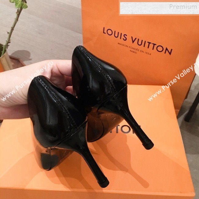 Louis Vuitton Heartbreaker Patent Leather V Metal Pump Black 2019 (KL-9112806)