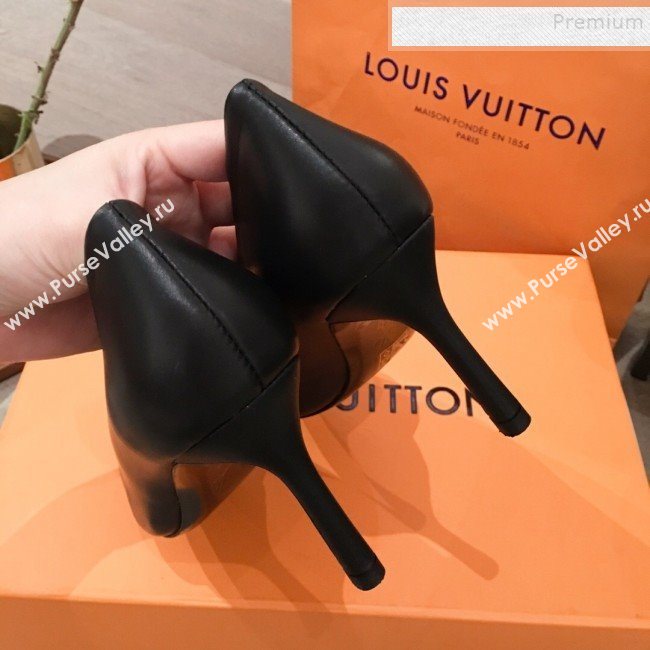 Louis Vuitton Heartbreaker Leather V Metal Pump Black/Gold 2019 (KL-9112809)