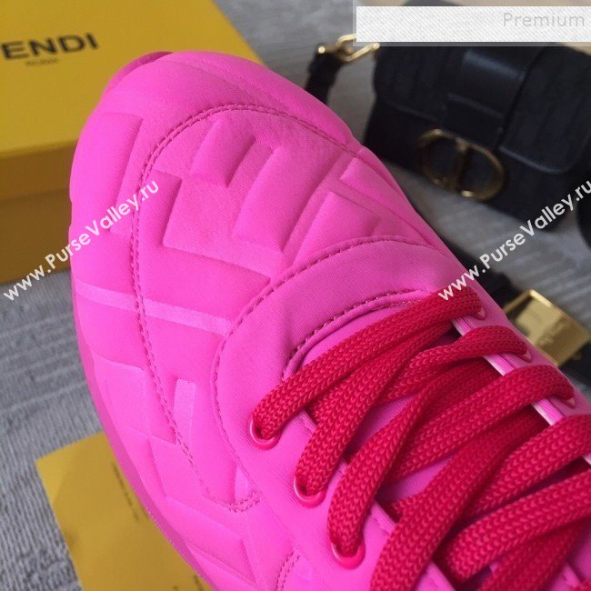 Fendi x Nicki Minaj FF High-top Sneakers Neon Pink 2019 (HQG-9112834)