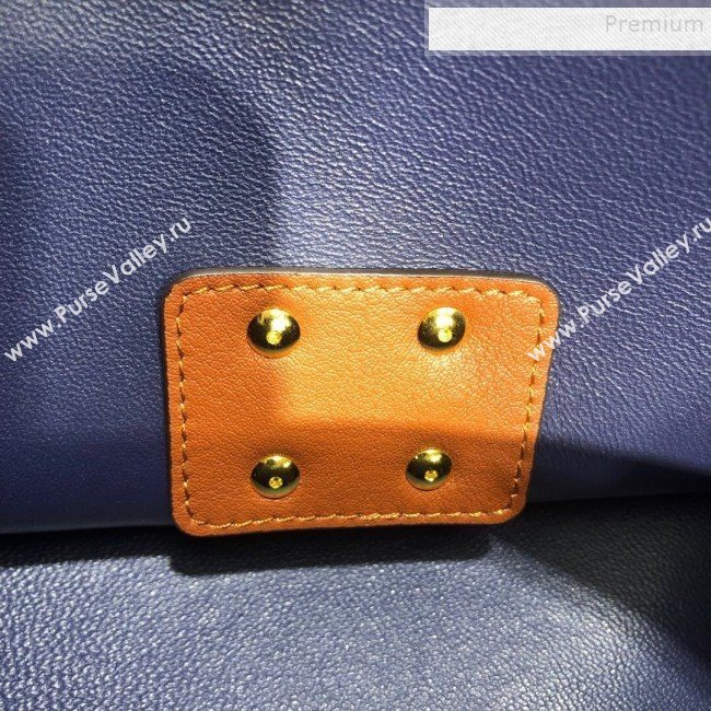 Fendi Kan U Medium Calfskin Flap Bag Rust Brown/Gold 2019  (AFEI-9112631)
