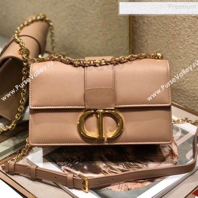 Dior 30 Montaigne CD Chain Flap Bag in Palm-Grained Calfskin Pink 2019 (BINF-9112642)