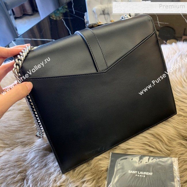 Saint Laurent Medium Sulpice Bag in Studded Leather 532629 Black/Silver 2019 (JUND-9112650)