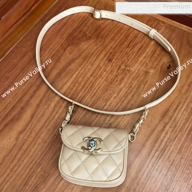 Chanel Quilted Leather Waist Bag and Coin Purse AP0743 Black/Beige 2019 (FM-9112916)