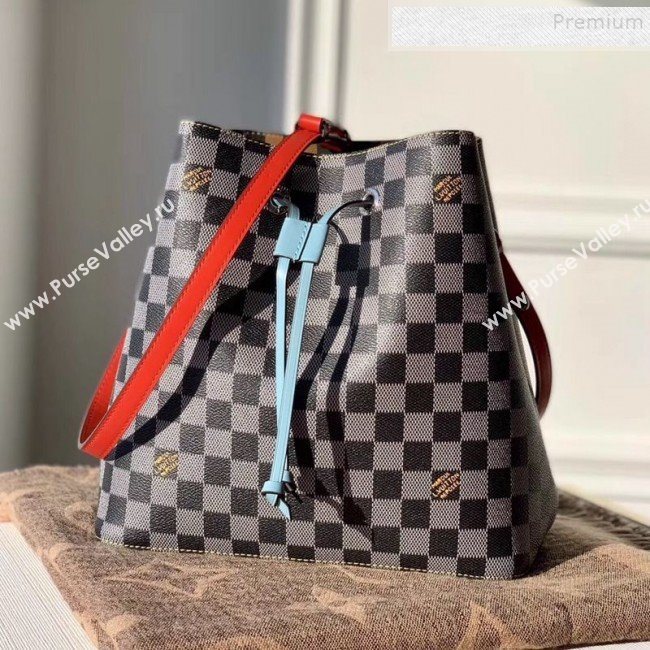 Louis Vuitton NéoNoé MM Damier Canvas Bucket Bag N40229 Black/White 2019 (KD-9112918)
