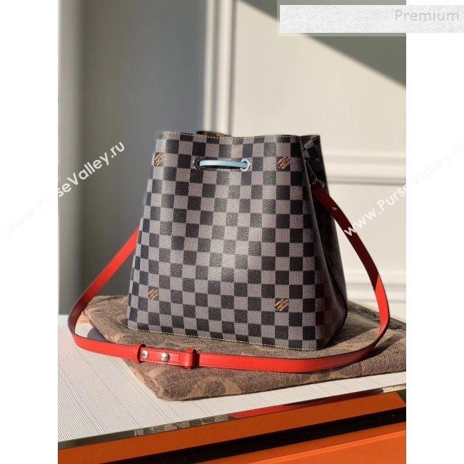 Louis Vuitton NéoNoé MM Damier Canvas Bucket Bag N40229 Black/White 2019 (KD-9112918)