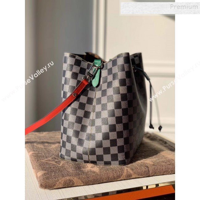 Louis Vuitton NéoNoé MM Damier Canvas Bucket Bag N40229 Black/White 2019 (KD-9112918)