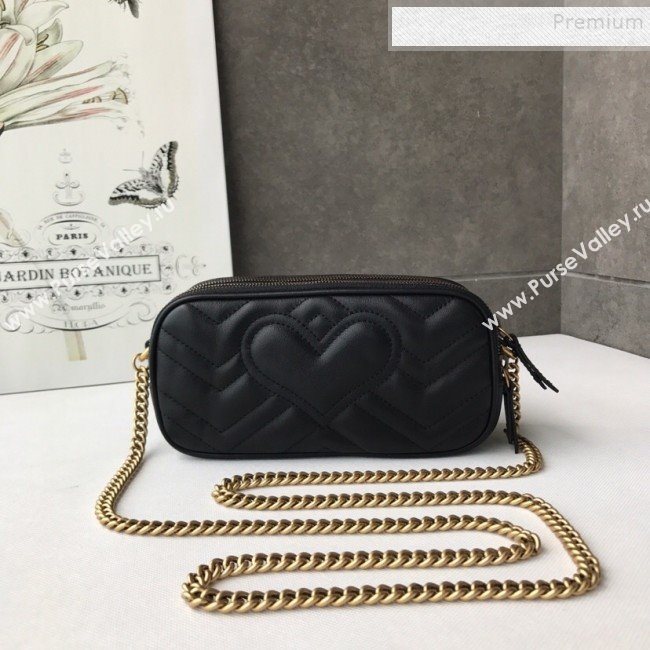 Gucci GG Marmont Mini Chain Bag 546581 Black 2019 (DLH-9112919)