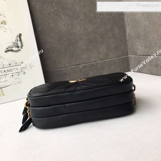 Gucci GG Marmont Mini Chain Bag 546581 Black 2019 (DLH-9112919)