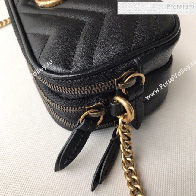 Gucci GG Marmont Mini Chain Bag 546581 Black 2019 (DLH-9112919)