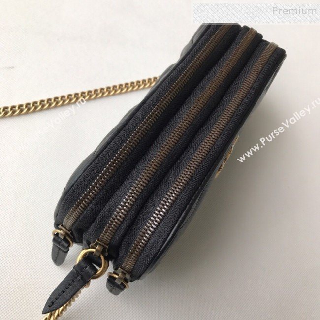 Gucci GG Marmont Mini Chain Bag 546581 Black 2019 (DLH-9112919)