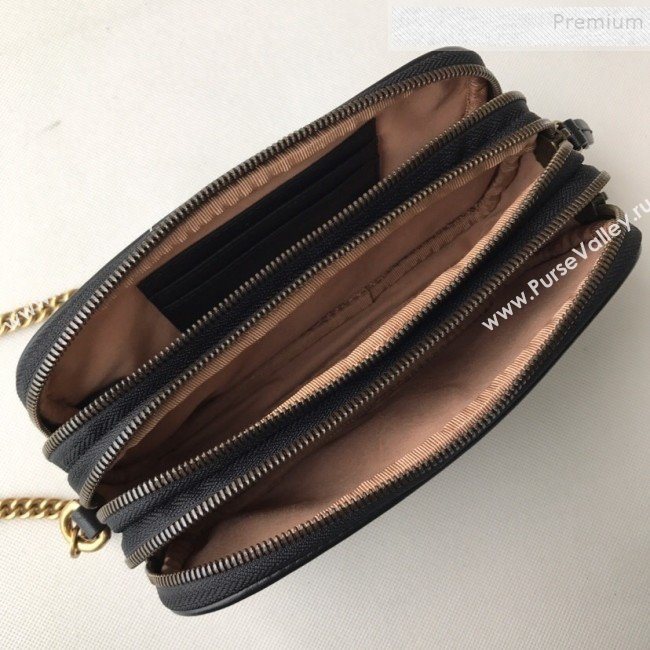 Gucci GG Marmont Mini Chain Bag 546581 Black 2019 (DLH-9112919)