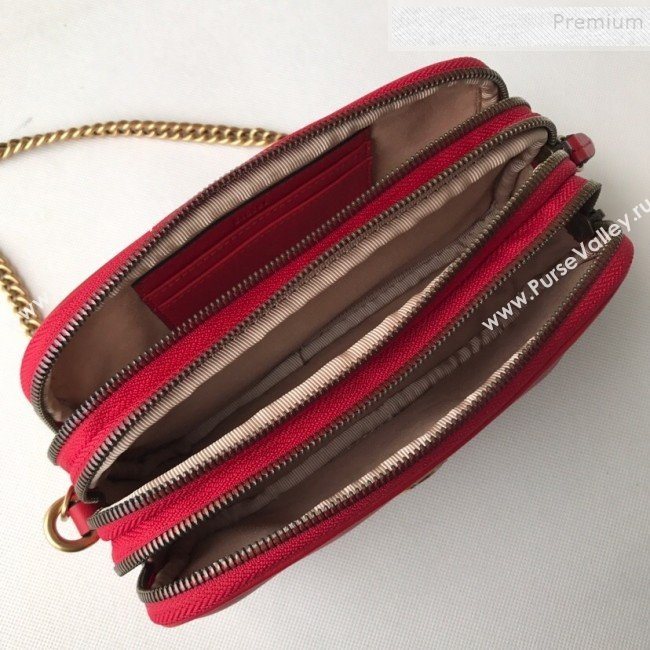 Gucci GG Marmont Mini Chain Bag 546581 Red 2019 (DLH-9112920)