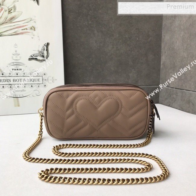 Gucci GG Marmont Mini Chain Bag 546581 Beige 2019 (DLH-9112922)