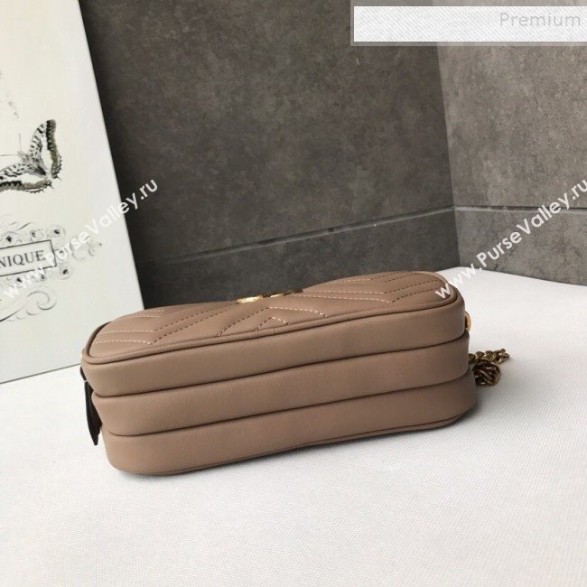 Gucci GG Marmont Mini Chain Bag 546581 Beige 2019 (DLH-9112922)